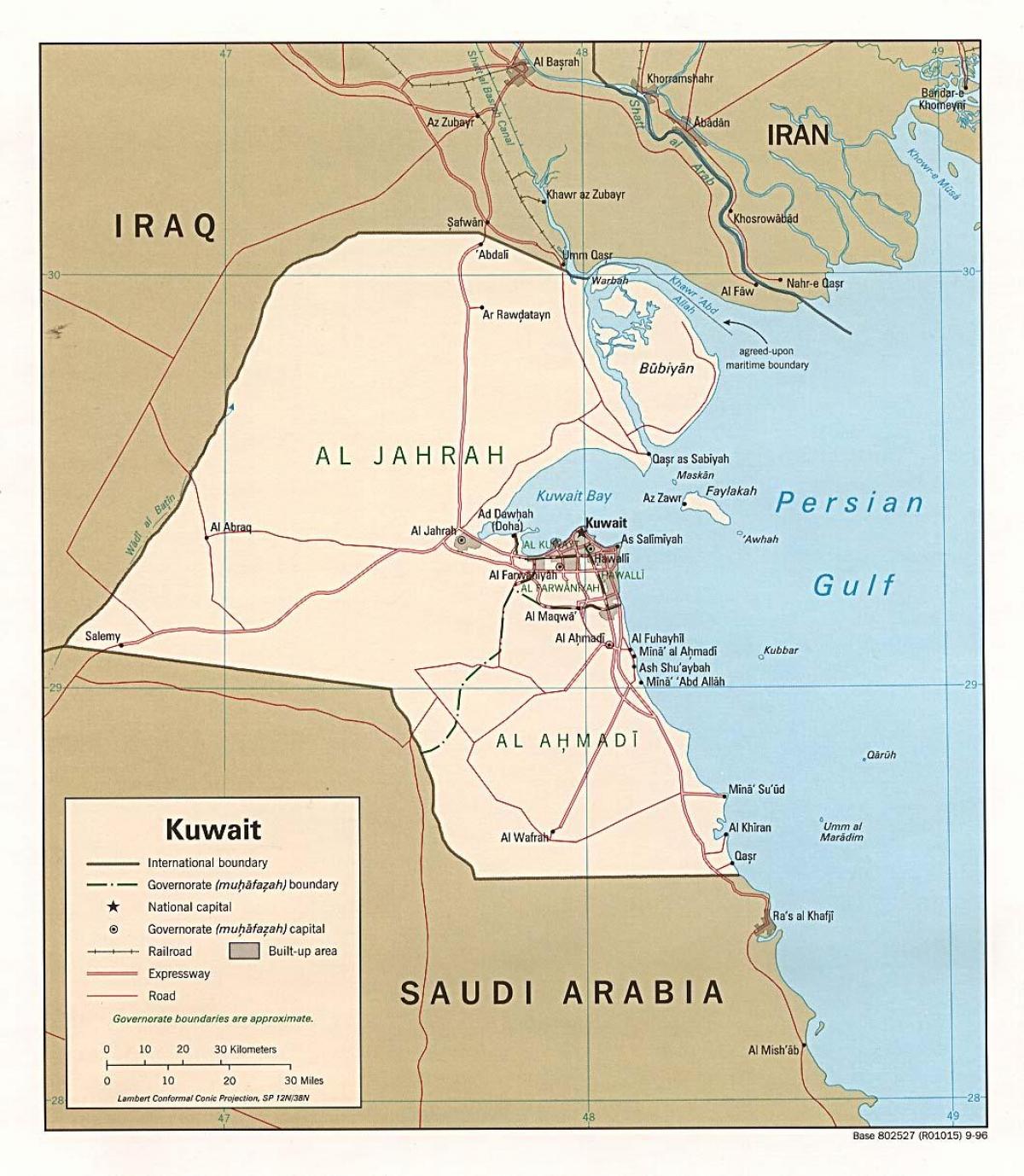 mapa сафат Kuwejt
