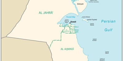 Mapa egaila Kuwejt