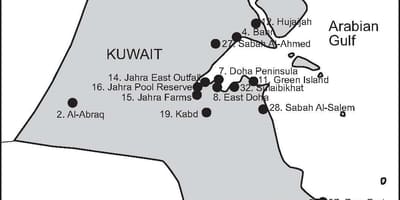 Mapa kabd Kuwejt