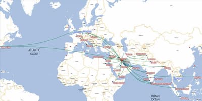 Mapa Kuwejt kierunki dróg oddechowych 