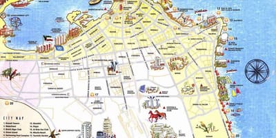 Mapa Kuwejt turysta