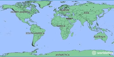 Mapa świata w Kuwejcie