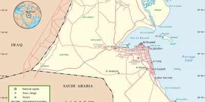 Kuwejt Drogowa mapa