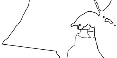 Mapa Kuwejt pusty 